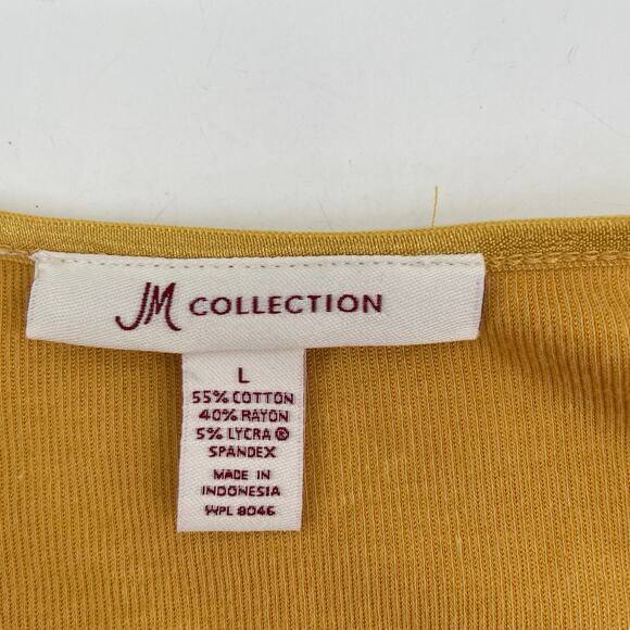 Christopher & Banks Wrap Skirt 14 Black Red Gold Floral Midi Side Button & Top - Picture 9 of 9